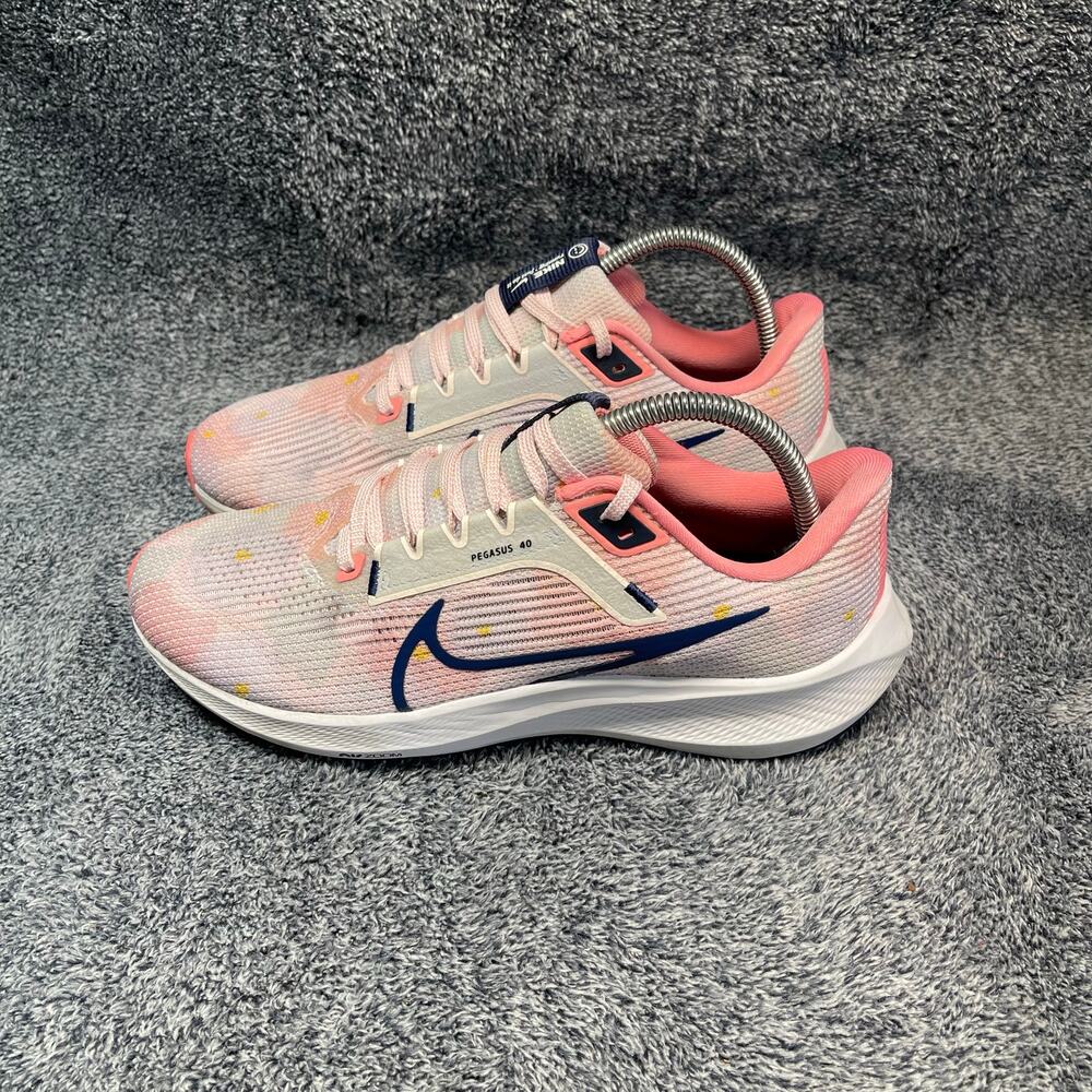 Nike Air Zoom Pegasus 40 Pink Acid Wash Running Shoes Size 8.5 Womens